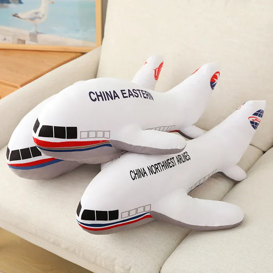 Large Size Simulation Airplane Plush Toys – 40cm, 60cm & 80cm Soft Aircraft Cushions