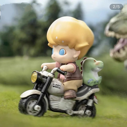 DIMOO Motorcycle Run Action Figure – Jurassic Dinosaur Theme Exclusive Collectible Toy
