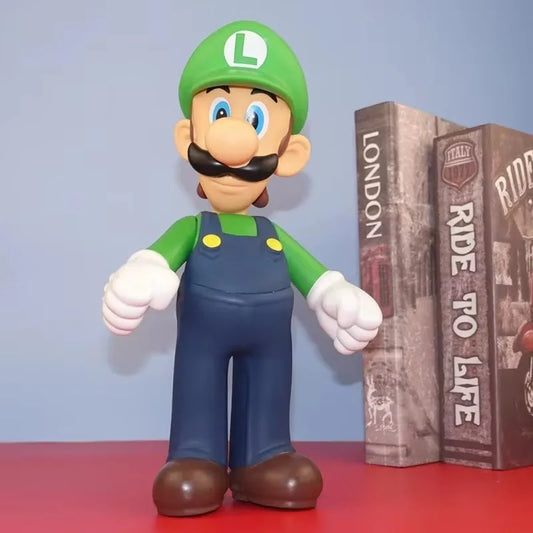 23cm Super Mario Bros PVC Action Figures – Luigi, Bowser, Yoshi Collectible Model Toys