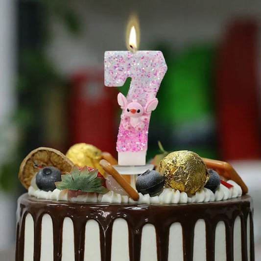 Disney Lilo & Stitch Digital Birthday Candle – Kawaii Stitch & Angel Party Decoration for Kids