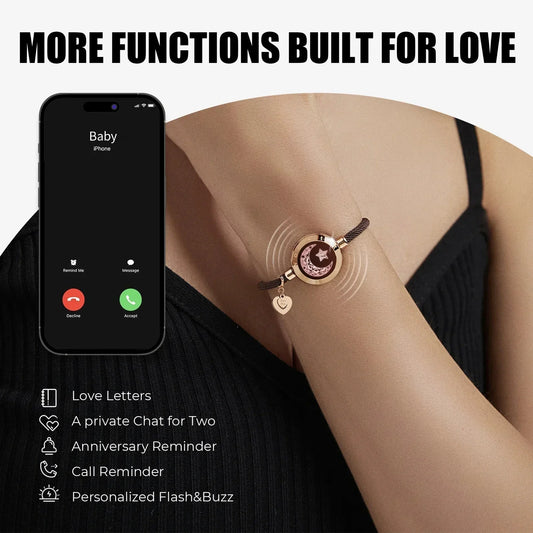 TOTWOO Long Distance Touch Bracelets – Smart Love Bracelets for Couples