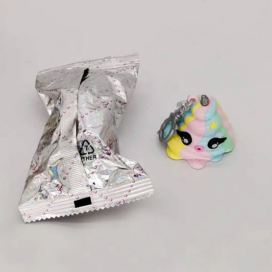 2Pcs Original Blind Mystery Bag – Unicorn PVC Slime Figure Keychain Pendant