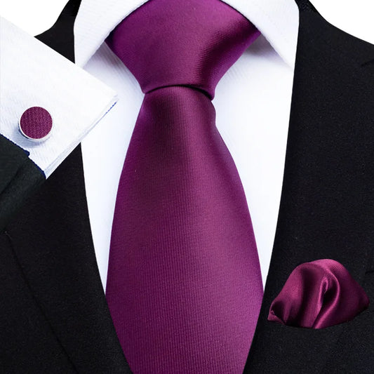 Luxury Paisley Tie & Handkerchief Set – Men's Suit Accessory with Cufflinks & Pocket Square