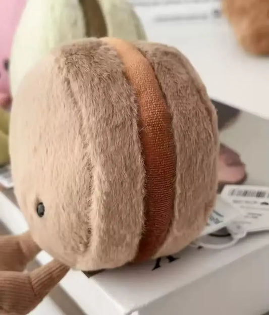 Jellycat Fun Dessert Series Plush – Macaron, Puff, Strawberry Tart Soft Toy Gift