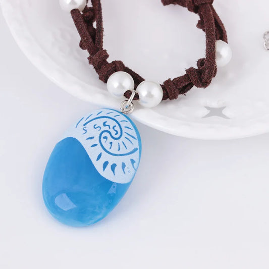 Disney Moana Ocean Necklace – Kawaii Cartoon Cosplay Jewelry for Girls & Kids