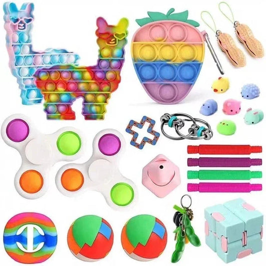 3-50pcs Random Fidget Toys Mystery Gifts Pack – 300+ Antistress Relief Toys for Kids
