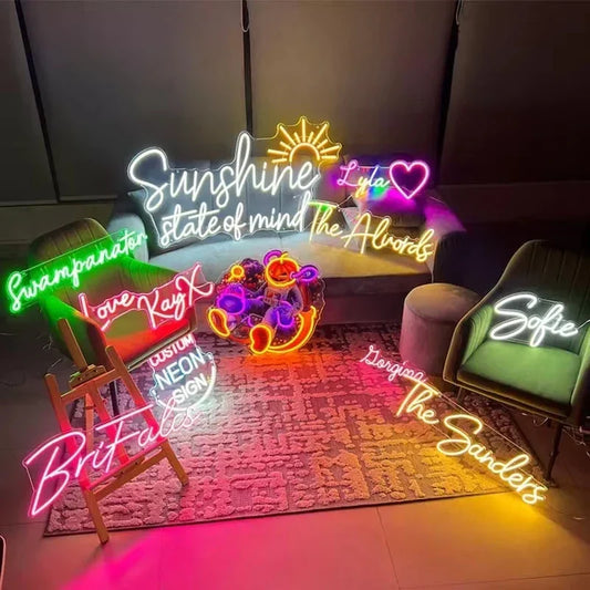 Custom Private Neon Signs – Dimmable LED Light for Home, Events, or Business Branding