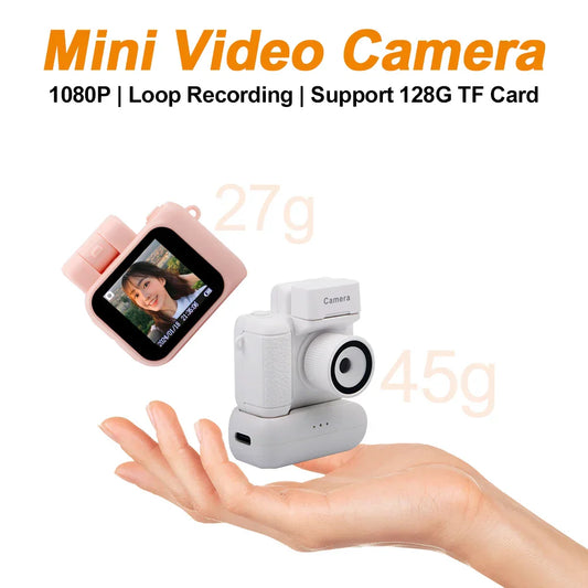 Mini Camera with Screen – HD 1080p Retro-Style Portable Video Recorder (Y4000)