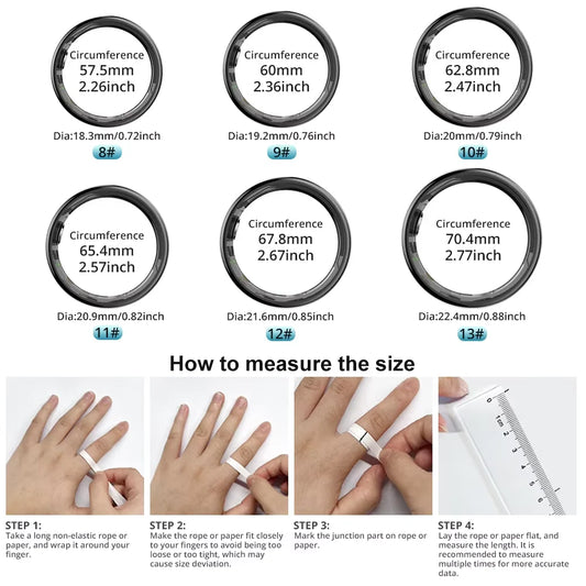 R09 Smart Ring – Health Monitoring Smart Wearable with Charging Case for Men & Women
