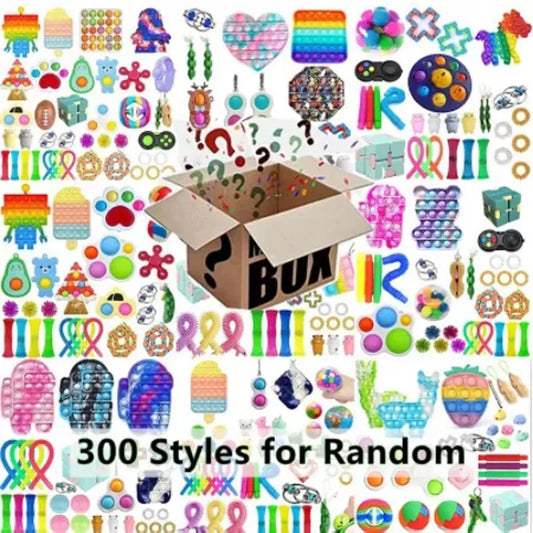 3-50pcs Random Fidget Toys Mystery Gifts Pack – 300+ Antistress Relief Toys for Kids